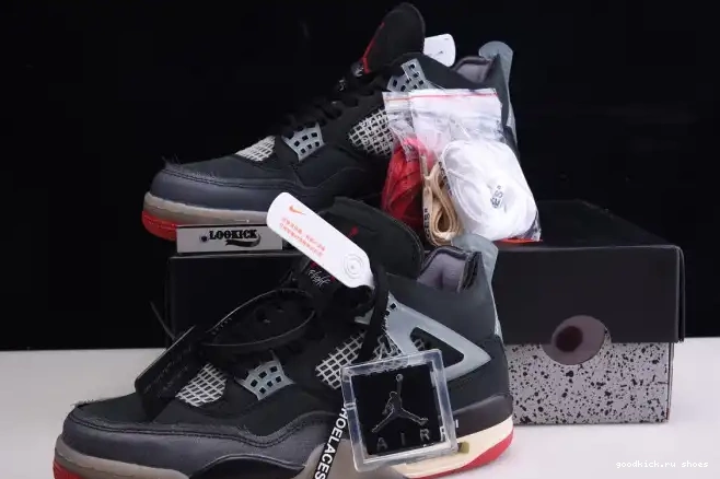 80% Off Sale x Bred Air Jordan Off White CV9388-001 4 Retro 0525